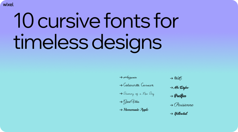 10 cursive fonts for timeless designs