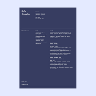 Sleek Dark Simple Resume