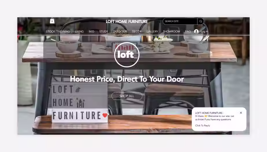 facebook ad examples loft home furniture