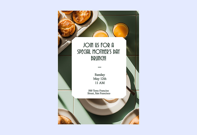 Modern Edgy Dark Brunch Invitation