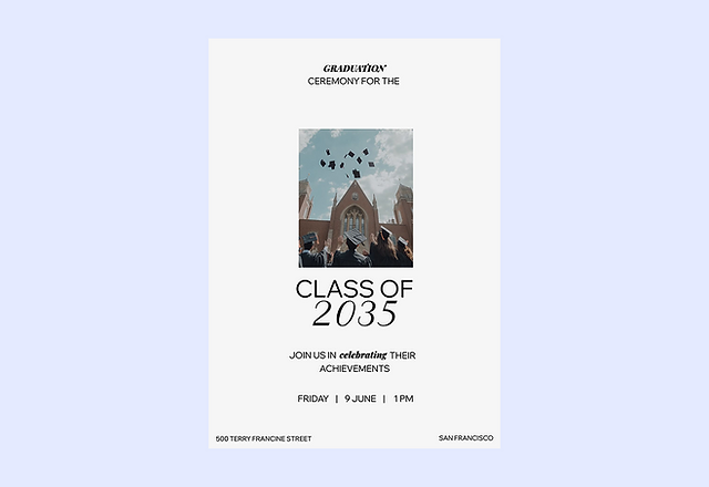 Classic Elegant Graduation Invitation