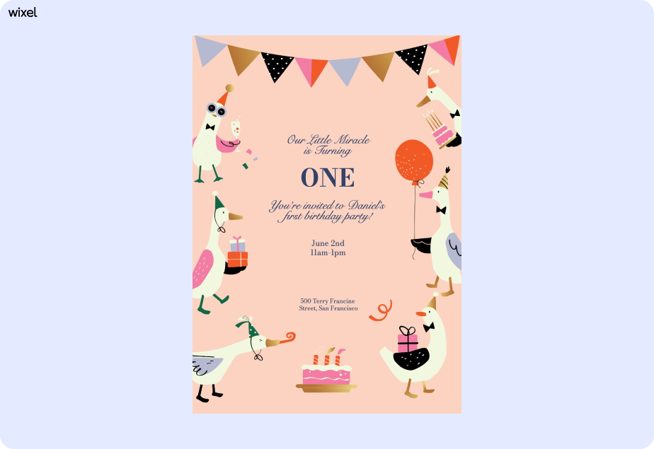 how to make a birthday invitation, wixel template
