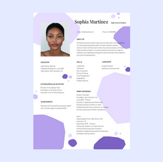 Playful Clean High School Resume