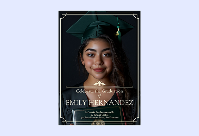 Professional Classic Graduation Invitation