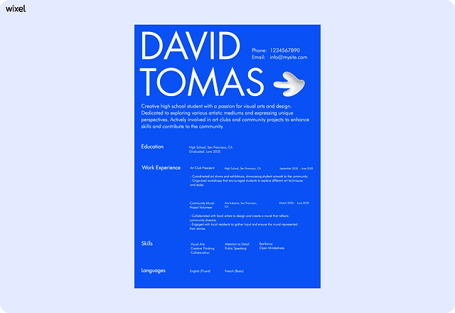 Modern Clean High School Resume