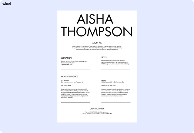 Minimalist Clean Modern Resume