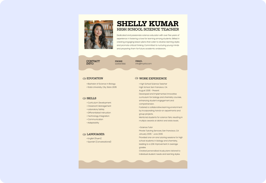 Wixel Playful geometric resume template