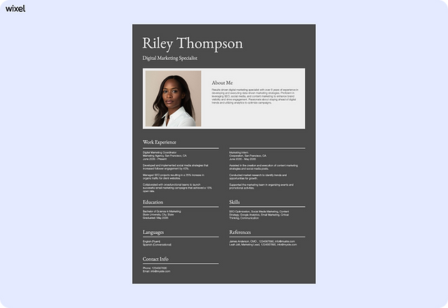Professional Geometric Modern Resume