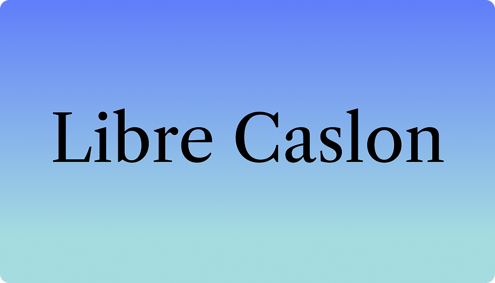 libre caslon resume font