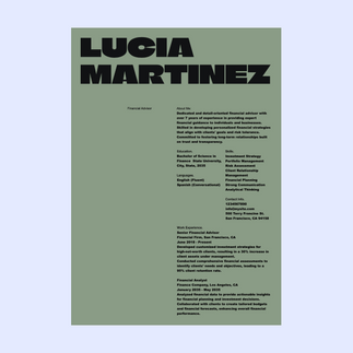 Edgy Dark Simple Resume