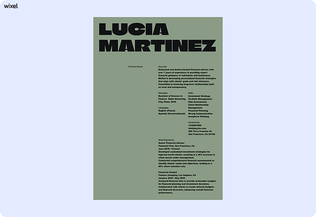 Edgy Dark Simple Resume
