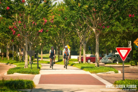 Cycling in the City of Winter Garden, Florida