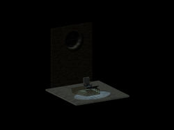 Dais with Single Window and Throne 3D Rendering