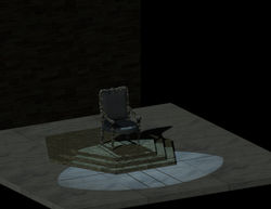 Dais with Single Window and Throne 3D Rendering