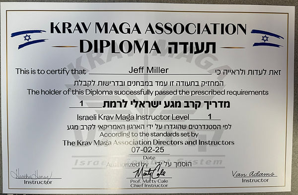 Instructor Certificate