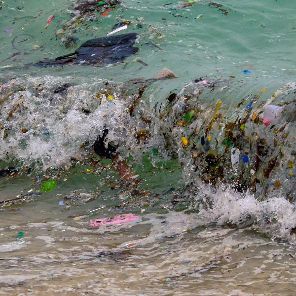 Marine animal mistaking plastic for food