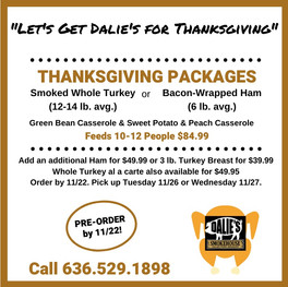 2019 Thanksgiving Packages