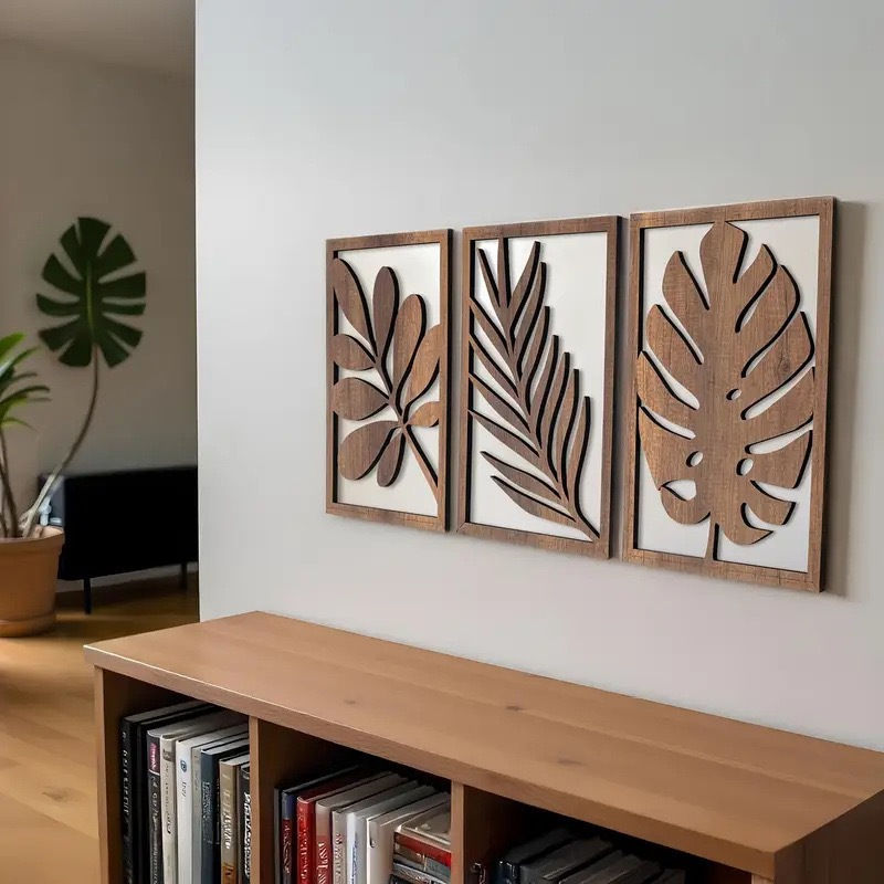 Thumbnail: Wooden Palm Leaf Wall Hanging Decor