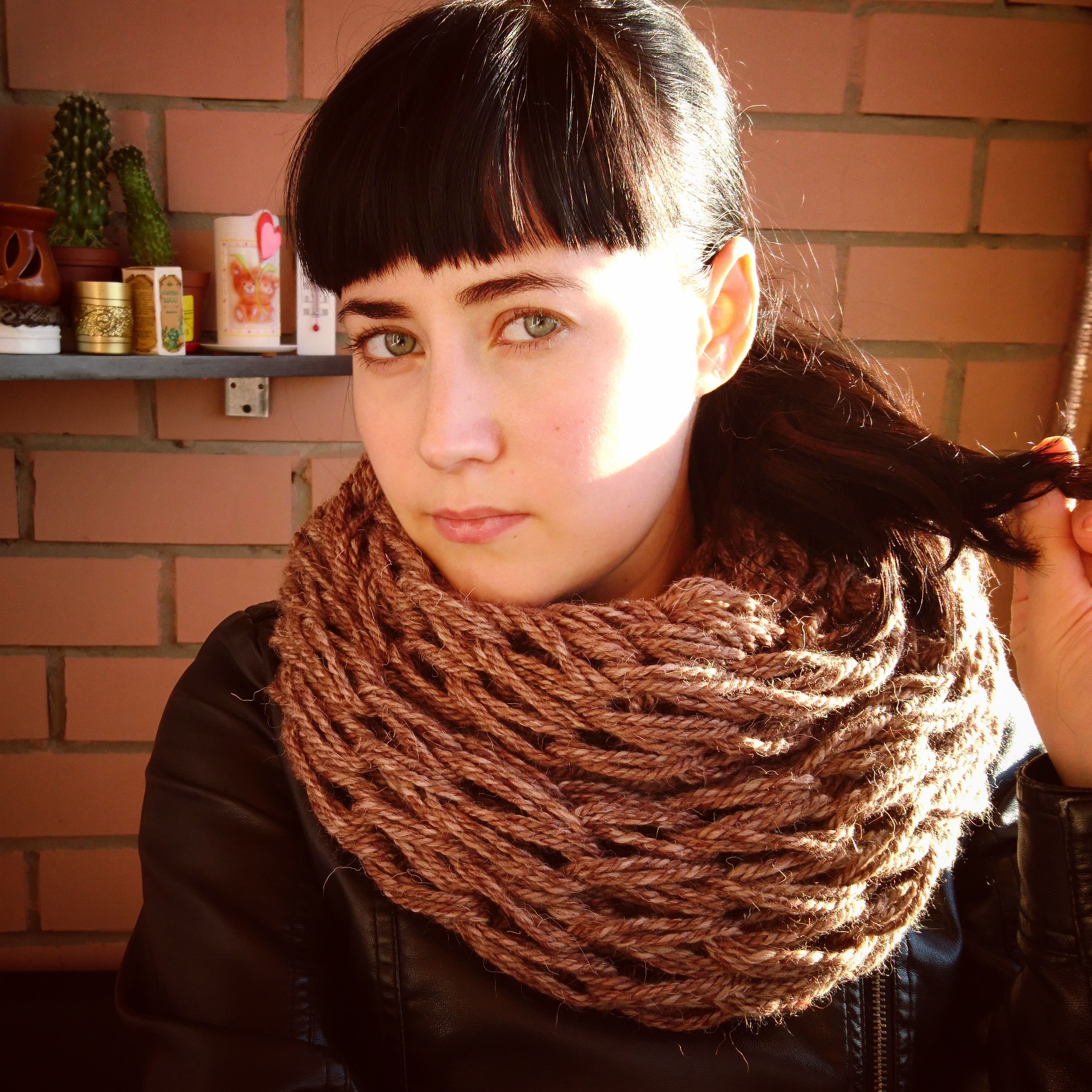 Снуд в два оборота из полушерсти