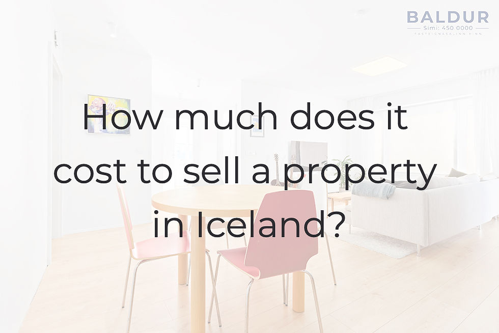 How much does it cost to sell a property in Iceland?