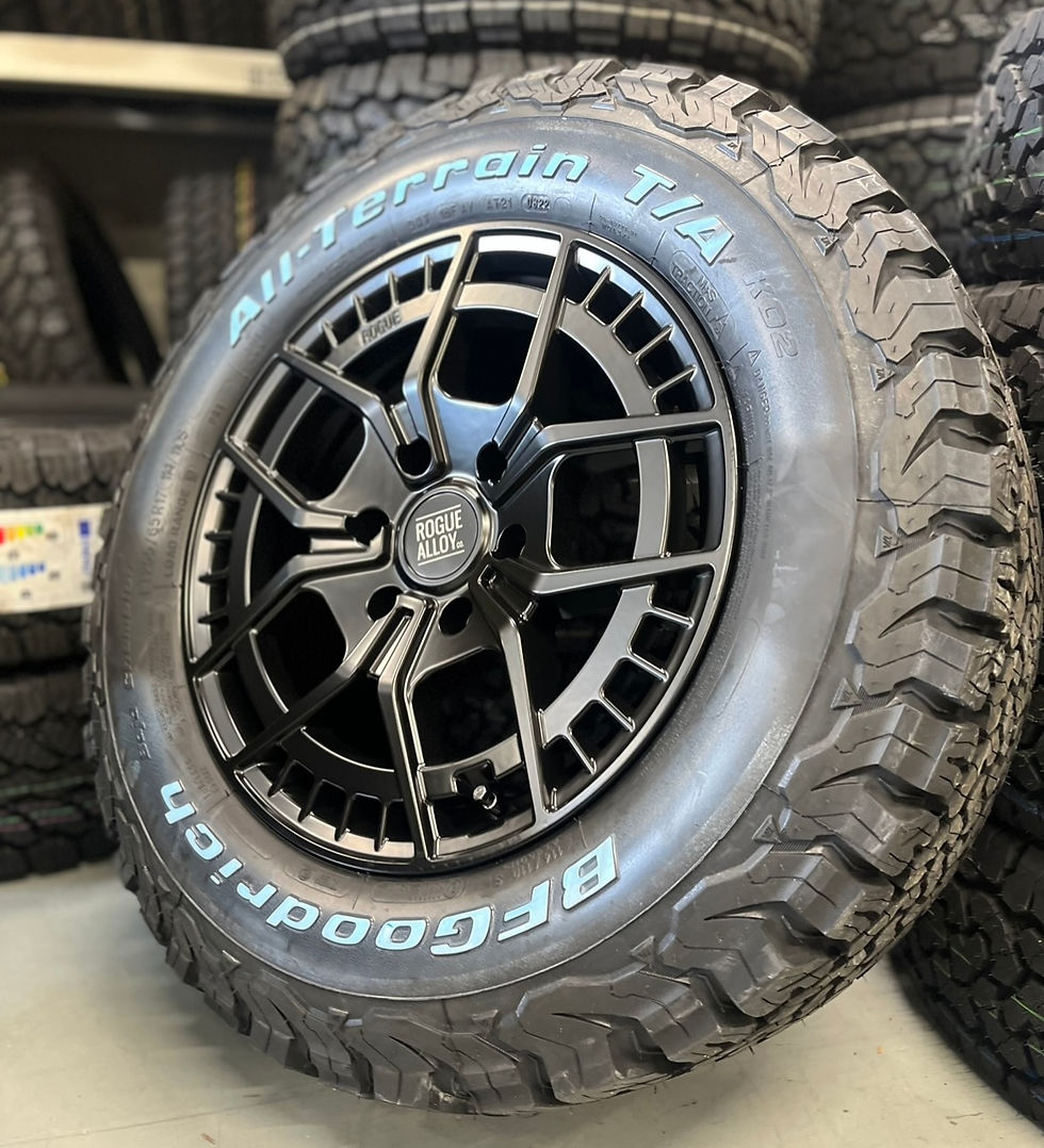 1x 17” RAZOR SATIN BLACK 1250kg LOAD RATING