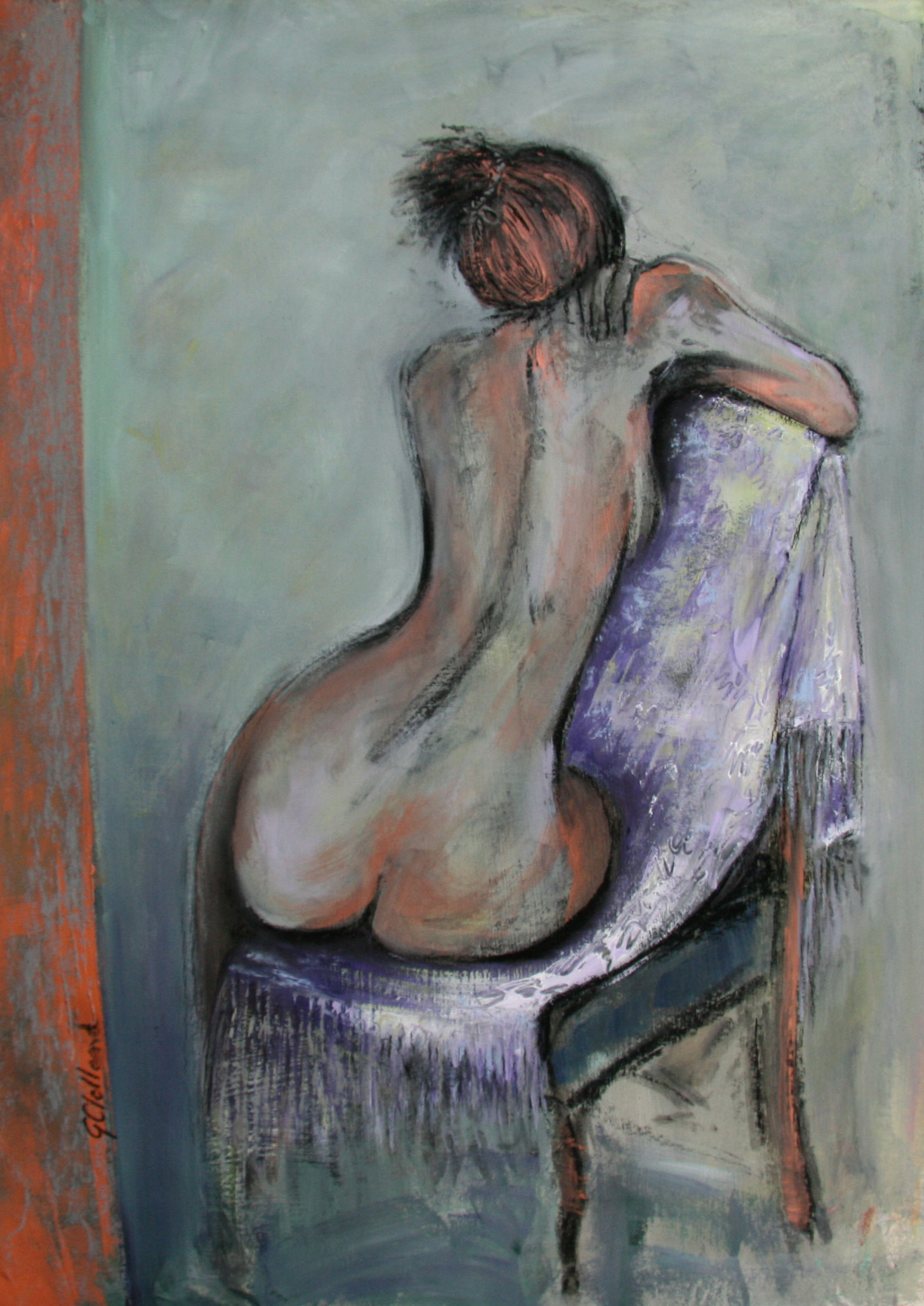 Titian Beauty  SOLD  Mixed media 60cmx45cm PLUS Frame