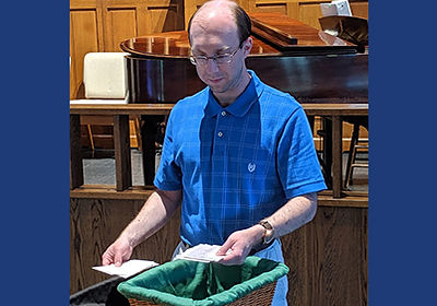 Ushers_Jim Yashur head usher 5pm Mass_fo