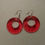Thumbnail: Pink Glitter Circle Handcrafted Earrings