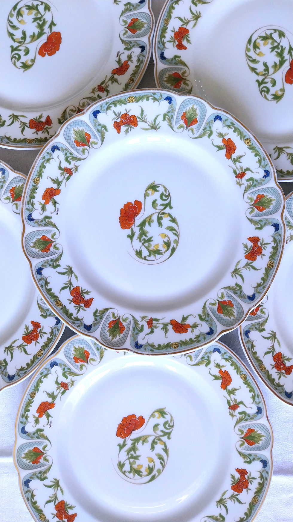 Miniature : 6 Assiettes plates en porcelaine modèle "Mozart" - Haviland, Limoges
