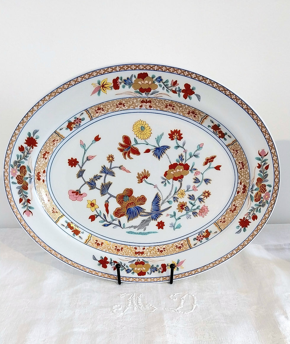 Miniature : Plat en porcelaine, modèle "Pondichery ", Bernardaud, Limoges 