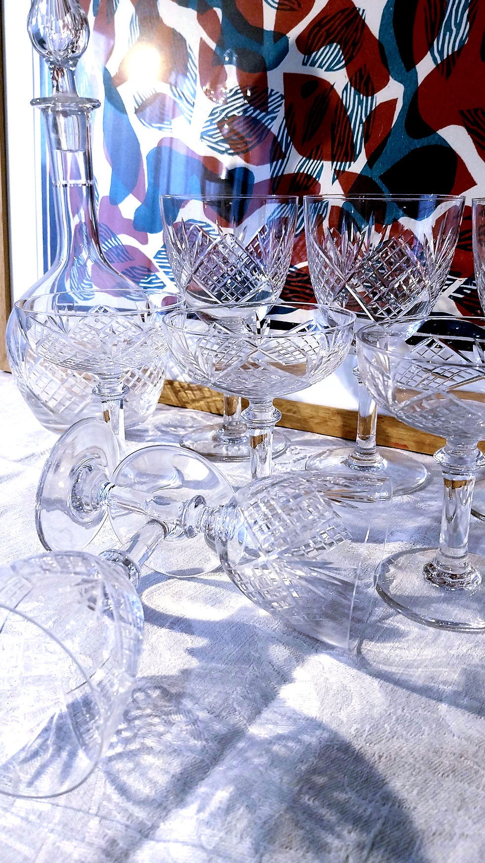 Miniature : Partie de service de verres en cristal Saint-Louis