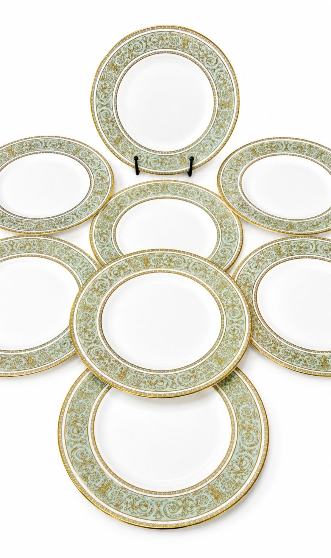 8 assiettes à dessert en porcelaine anglaise, Royal Doulton