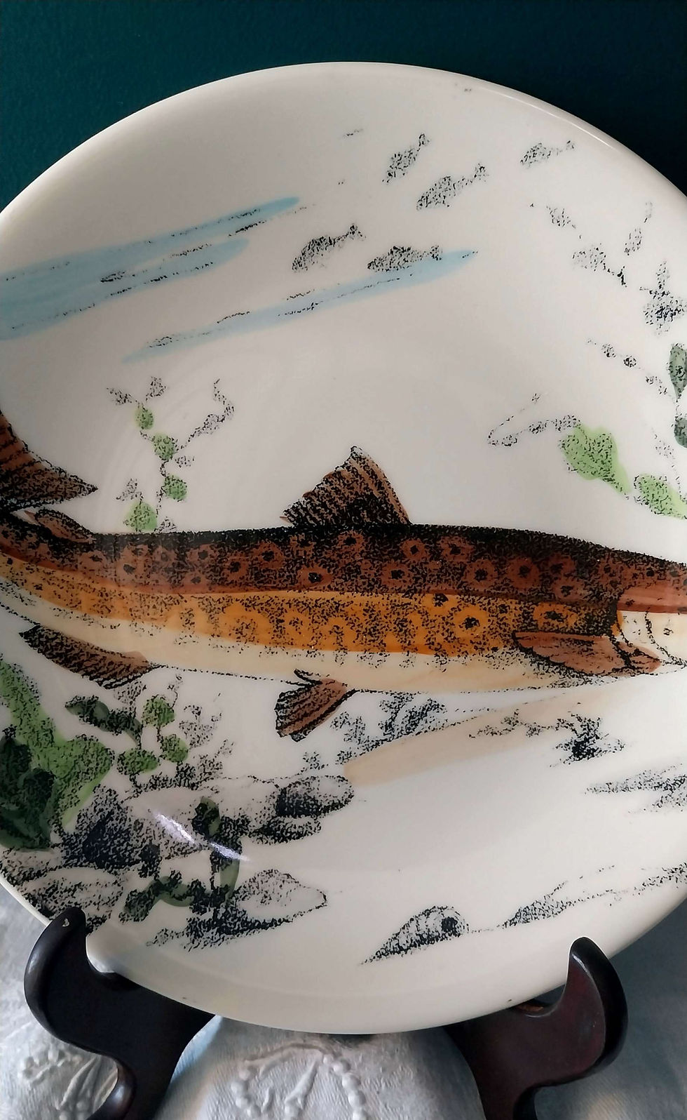 Miniature : 4 Assiettes vintages "poissons" en faïence de Gien
