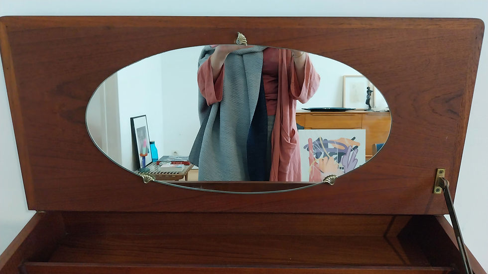 Miniature : Commode / Coiffeuse vintage, style scandinave - Tricoire et Vecchione 60's