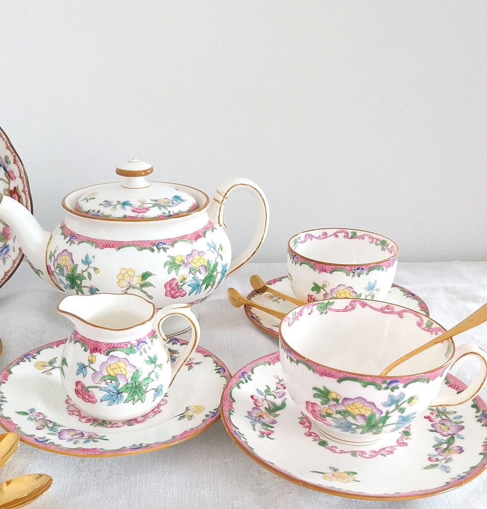 Miniature : Tête à tête en porcelaine (10 pièces) - Minton, Angleterre