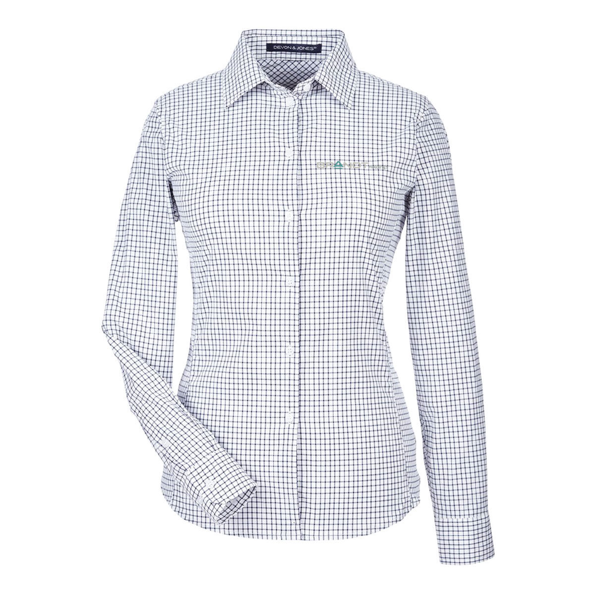 Women's CrownLux Performance® Micro Windowpane Dress Shirt