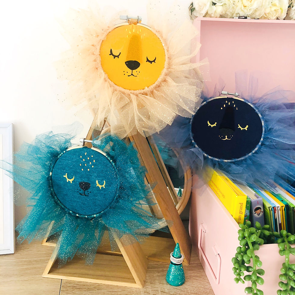 Miniature : Décoration murale Lion pour chambre bébé ou cadeau de naissance unique fabriqué en France