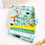 Miniature : Lot de 5 Lingettes lavables avec motifs sur le thème de la forêt et coloris vert jaune et blanc