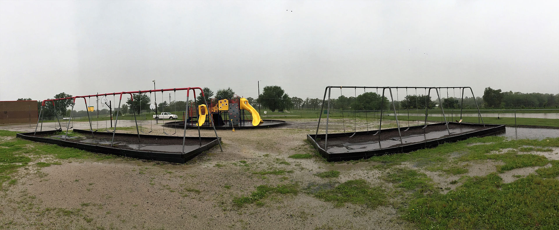Playground before resurfacing.