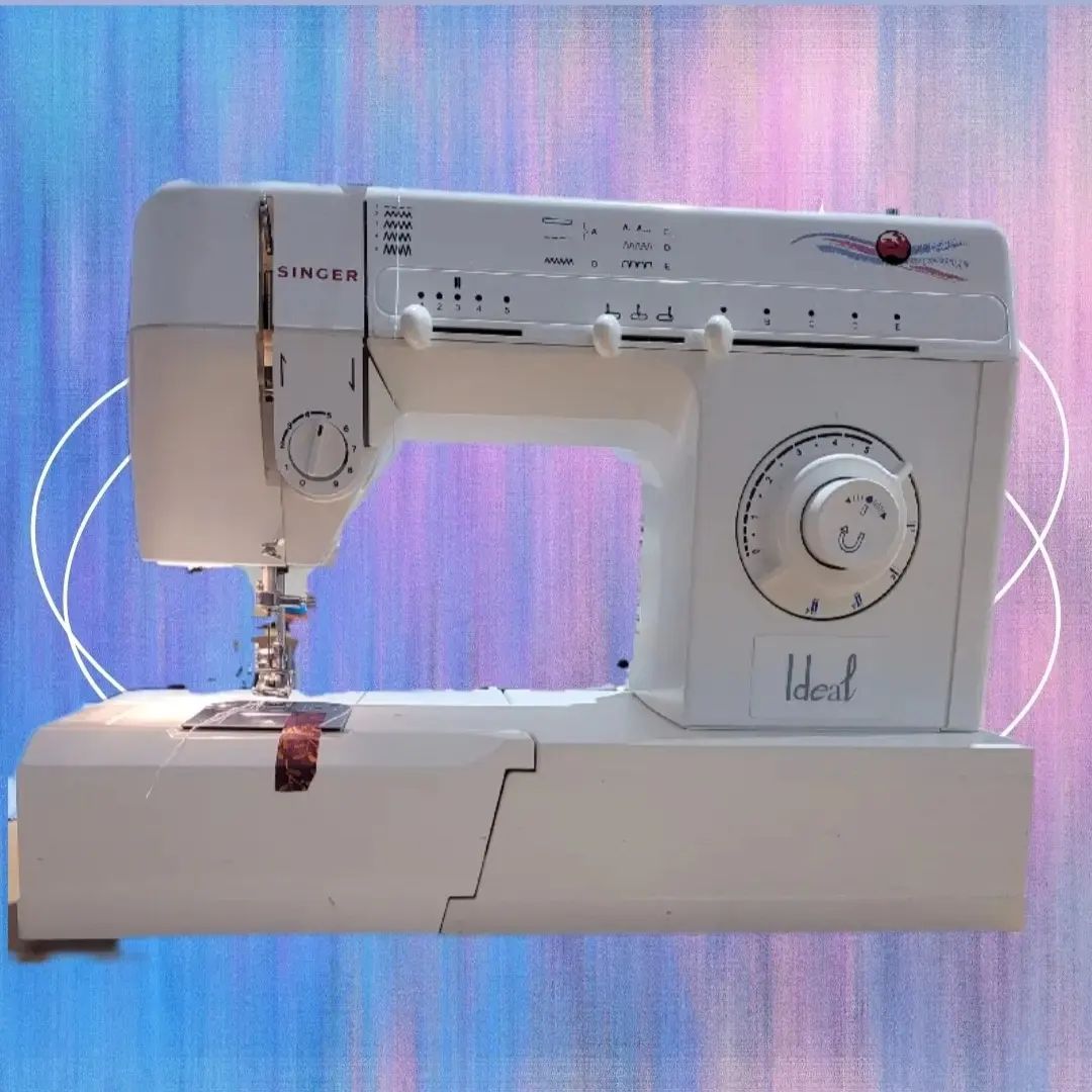 brother sewing machine with purple pink background