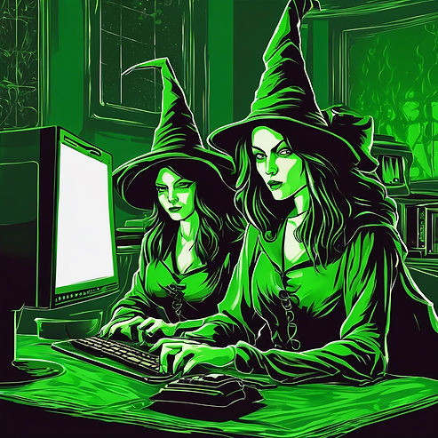 witches on their computers green.jpg