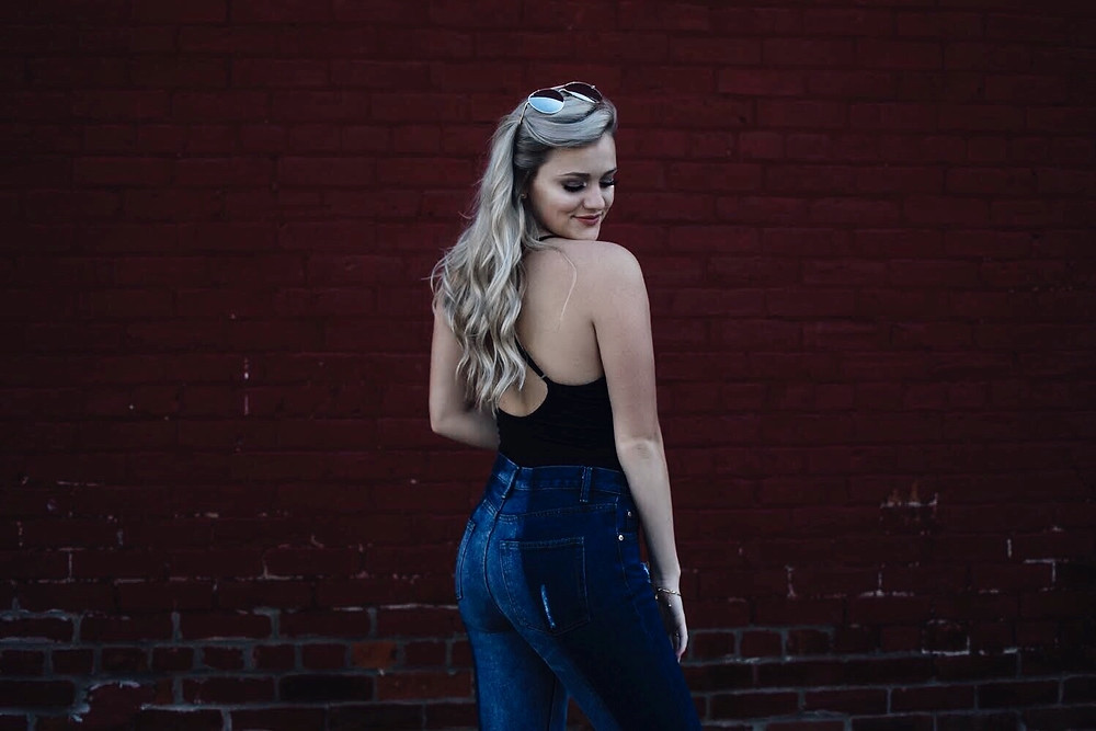 White Leather Jacket Two Toned Denim Honeybum Caitlin Eliza