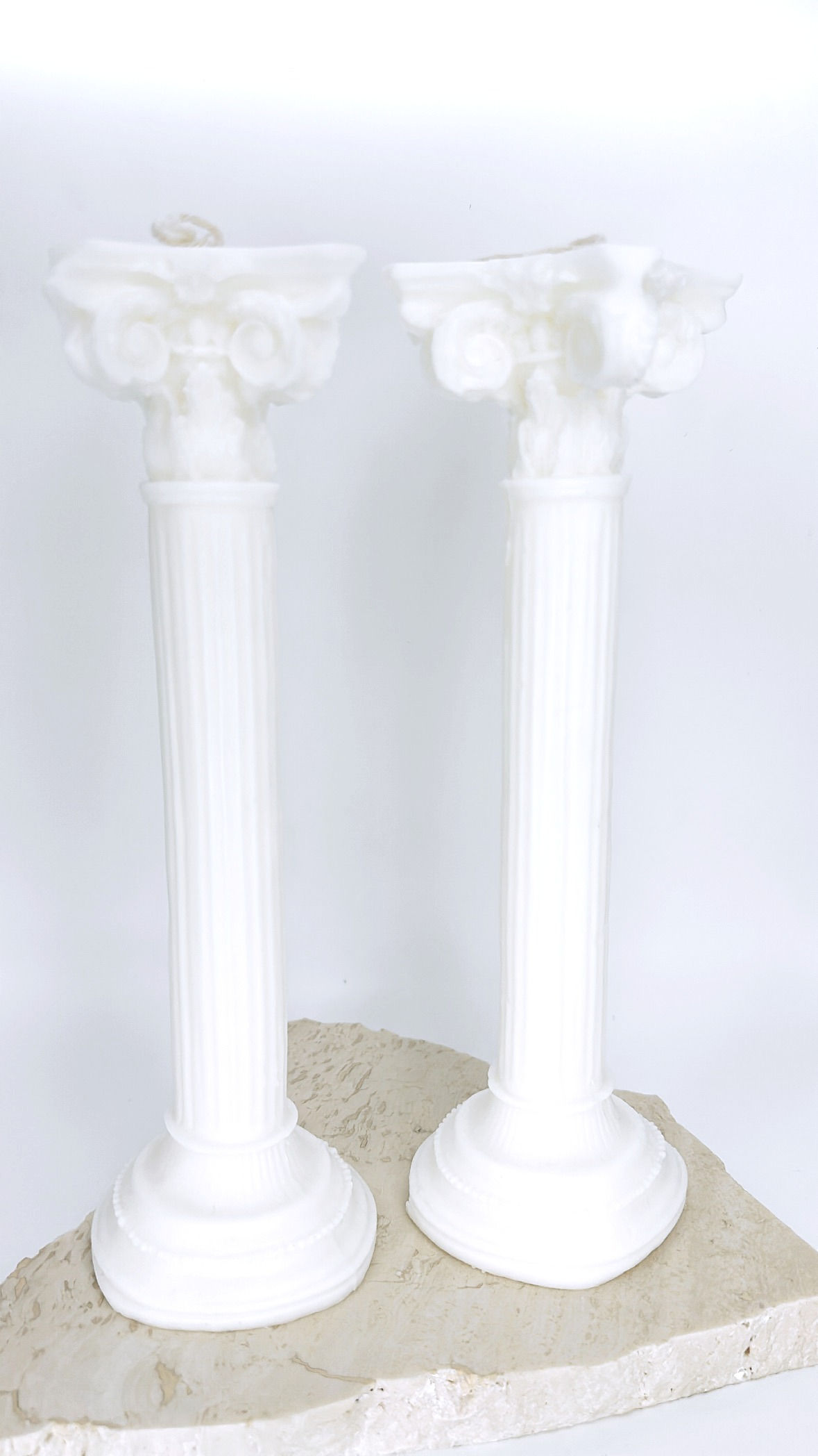 roman column duo soy wax sculpture candle set