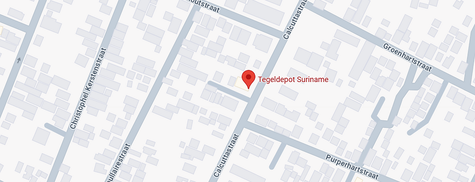 Kaart van de locatie van Tegeldepot Suriname in Paramaribo