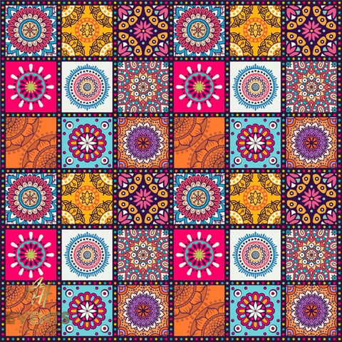 Bespoke custom-printed vinyl wrap featuring high-resolution patterns and event-specific floor designs.