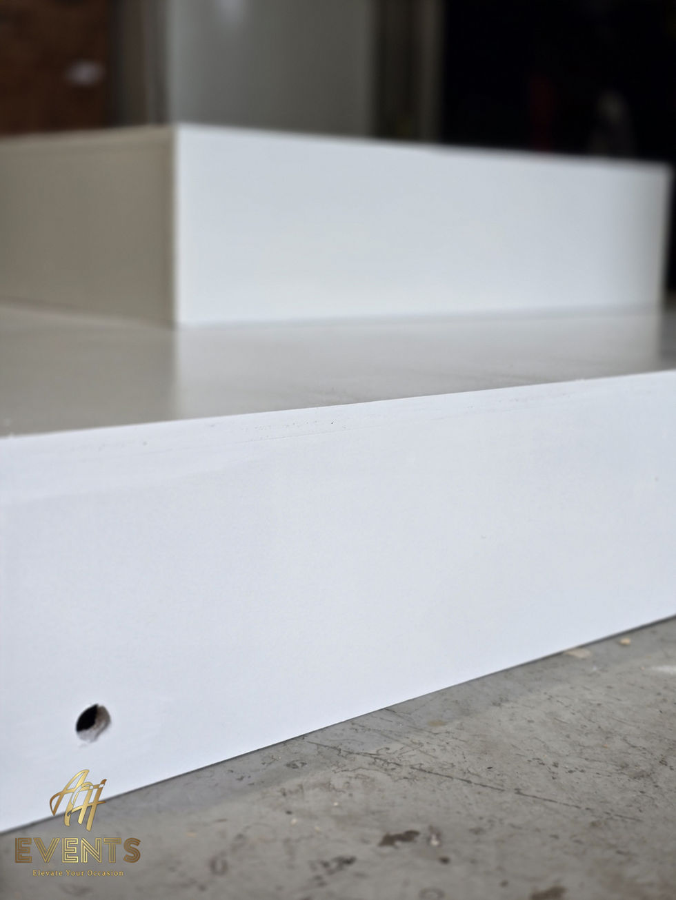 large steps in white