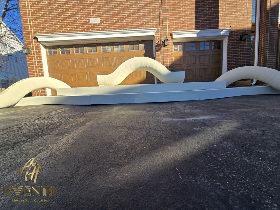 modular architectural arch and tiered stage platform