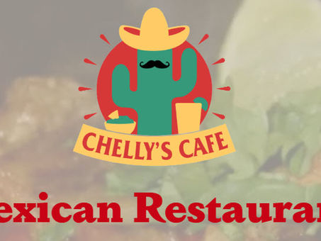 Chellys Cafe business logo showing a cactus wearing a sombrero