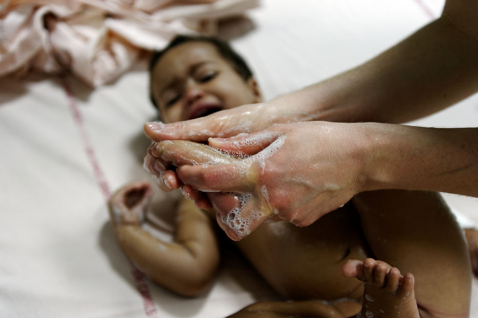 The Heart Fund - Mauritania - Child getting ready for surgery