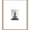Thumbnail: Front view of a framed black and white photo depicting an historic church steeple - silver frame and white mat board.